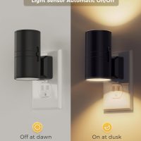 L LOHAS LED Night Light Plug in, Modern Night Lights Plug into Wall, Dusk to Dawn Sensor, Soft White 3000K, 0-100LM Adjustable Brightness, Dimmable Night Lights for Hallway Bedroom Stairway, 2 Pack - Image 2