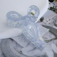 Bow Hair Clips Bow Claw Clip for Women Butterfly Hair Accessories for Girls Nonslip Butterfly Clips(Blue) - Image 2
