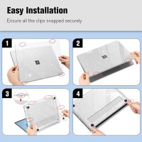 Fintie Case for 13.8 Inch Microsoft Surface Laptop 7 2024 (Model: 2036) - Protective Slim Snap On Hard Shell Cover (Glittering Clear) - Image 8