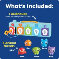 Learning Resources Lock & Key Clubhouse, Counting and Fine Motor Games, Combination Lock Toy , Montessori Activity Center For Kids, Preschool Learning Activities, Boy and Girls Gifts - Image 6