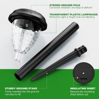 Super Bright Solar Lights Outdoor Waterproof 10 Pack, Dusk to Dawn Up to 12 Hrs Solar Powered Pathway Garden Lights Auto On/Off, LED Landscape Lighting Decorative for Walkway Patio Yard - Image 8