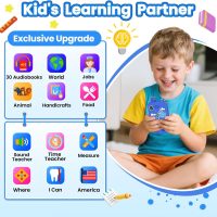 Kids Smart Phone for Boys Ages 3-8, Toy Cell Phone for Kids, Christmas Birthday Gifts for Boys, Toddler Learning Play Toy Phone with Touchscreen, Dual Camera, Game, Music, Storybook, 8GB SD Card(Blue) - Image 5