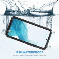 Lanhiem for Samsung Galaxy S22 Case, IP68 Waterproof Dustproof with Built-in Screen Protector, Heavy Duty Full Body Protective Phone Case for Samsung S22 5G, Black/Clear - Image 3