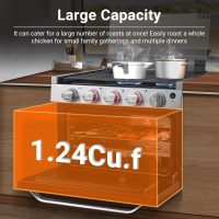AMZCHEF RV Gas Range 17 Inches Tall, 1.24 Cu.Ft Propane Range Oven with 3 Burners Stove for RV, Apartment, Mobile Home, Stainless Steel. - Image 3