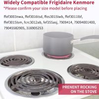 316048413 and 316048414 Stove Burner Drip Pans for Electric Stove Top - Perfectly Fit Frigidaire Kenmore Electric Range -Thickening to Prevent Bending and Rust - Include 2 x 6 in, 2 x 8 in - Image 2