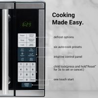 Countertop Microwave Ovens 0.7 Cu. Ft. 700 Watts Microwave Oven With LED Lighting,Turntable and Child Lock,Compact Microwave Perfect for Apartments and Dorms,Easy Clean Interior, Black - Image 4