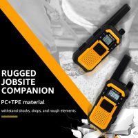 Retevis RB48 Waterproof Walkie Talkies with Earpiece, 2 Meters Fallproof, VOX, 2000 mAh, Dual PTT, Vibration Call, Portable FRS Two-Way Radios Long Range, for Jobsite(4 Pack) - Image 3