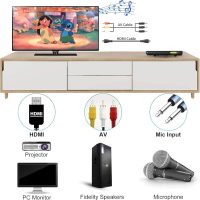 HDMI DVD Players for TV, All Region Free DVD Player with HDMI&RCA Cable, Remote Control, Dual Microphone Ports, USB Input, Support NTSC/PAL System - Image 6