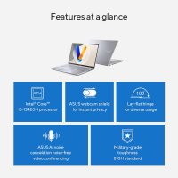 ASUS Vivobook 16 Laptop, 16” WUXGA 60Hz Display, Intel Core i5-13420H, Intel Iris Xᵉ Graphics, 16GB Memory, 512GB Storage, Windows 11, Cool Silver, F1605VA-ES56 - Image 3