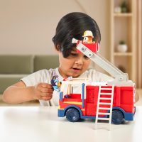 Bluey Firetruck Toy with Firefighter Bingo, Bob Bilby Figures | Extendable Ladder & Hose | Includes Stickers - Perfect for Kids Ages 3+ - Image 4