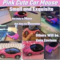 Pink Wireless Car Mouse - 2.4G Wireless with USB Receiver, Optical Mouse for PC, Laptop, Tablet - Win XP/Vista/7/ME/2000/Mac OS - Image 4