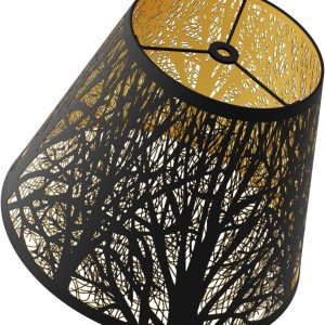 Lampshades for table lamp,metal lamp shade,small lamp shades,lamp shades for floor lamps,lamp cover,vintage lamp shade,6" Top x 10" Bottom x 7.5" High (Spider) & Bedside Lamp-Black Gold