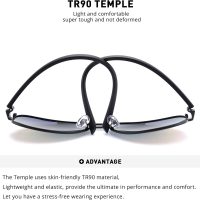 Mens Polarized Sunglasses for Men Women with case Mirror Lens Classic Style - Image 5