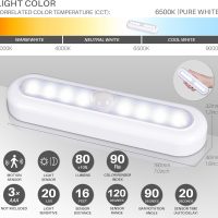 STAR-SPANGLED 3 Pack 7” Motion Sensor Lights Indoor Battery Operated, Stick on LED Light for Closet, Stairs, Under Cabinet, Cool White - Image 4
