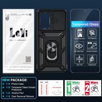 LeYi for Samsung Galaxy A53-5G Phone Case: Samsung A53 Phone Case with Slide Camera Cover + Screen Protector, Military-Grade Heavy Duty Cell Android Cover Magnetic Ring Holder Stand para A 53, Black - Image 8