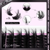 Lash Clusters Kit 80D Fluffy Lash Clusters Kit 10-18mm Volume Eyelash Clusters D Curl Cluster Eyelash Extensions 3D Wispy Lashes Clusters DIY Lash Extension Kit(80D-10-18MIX Thick Kit) - Image 3