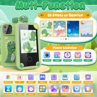 Kids Smart Phone Toys for Boys,Dinosaurs Gift Toys for Boys Ages 3-9 Christmas Birthday Gifts Mini Smart Phone Toys With 2.8" Touchscreen 16 Learning Games Dual Camera Music Player, 8G SD Card - Image 2