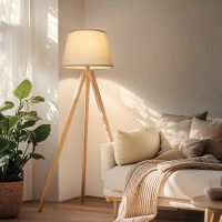 Large Drum Lamp Shades Set of 2, 12"Top x 16"Bottom x 11"High, Beige Lampshades for Table Lamps Floor Lamps, Natural Linen Replacement Lamp Shades, Spider, Harp Holders Included, Easy Assembly - Image 7