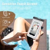 Waterproof Phone Pouch - 2 Pack IP68 Floating Waterproof Phone Case, Dry Bag Beach Cruise Essentials 2025 with Adjustable Lanyard for iPhone 16 Pro Max / 15 Pro / Galaxy S24 S23 (Black and White) - Image 7
