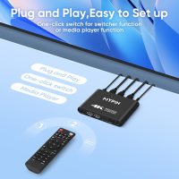4K@30 Media Player with 2 in 1 Out HDMI Switch Function, 2 Port HDMI Switcher Splitter, Automatic Switch with Remote, Medie Player Supports Image, Music, Video Playback - Image 6