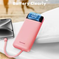 Charmast Portable Charger with Built in Cables, Power Bank with Cords Wires, Slim 10000mAh Travel Battery Pack 6 Outputs 3 Inputs 3A Fast Charging for Samsung Google Pixel LG Moto iPhone iPad - Image 7