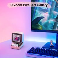 Divoom Ditoo Retro Pixel Art Game Bluetooth Speaker with 16X16 LED App Controlled Front Screen (Pink) - Image 5
