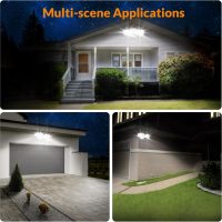 LEPOWER 3000LM Flood Light Outdoor, Switch Controlled LED Security Light, 28W Exterior Lights with 2 Adjustable Heads, IP65 Waterproof, 5500K Wall Mount Exterior LED Flood Light for Garage, Yard White - Image 6