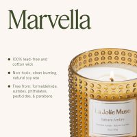 LA JOLIE MUSE Fall Candle | Sahara Amber Candles – Bergamot, Clove & Amber | 10 oz Soy Candle | Natural Soy Wax | 55 Hours Clean Burn | Gift-Ready for Cozy Nights | Elevated Fall Décor - Image 6