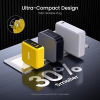 AOHI Magcube 140W USB C Charger PD3.1 3-Port GaN+ Laptop Wall Charger 100W Fast Charging Power Adapter Foldable Plug for MacBook Pro 16'', Dell XPS, iPad Pro, Galaxy, iPhone 15 Pro, Chromebook, Yellow - Image 5