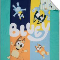 Bluey 4 Piece Toddler Bedding Set – Includes Comforter, Sheet Set – Fitted Top Sheet Reversible Pillowcase for Boys or Girls Bed, Blue - Image 3