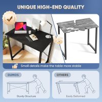 DUMOS 32 Inch Office Small Computer Desk Modern Simple Style Writing Study Work Table for Home Bedroom - Wood Black - Image 7