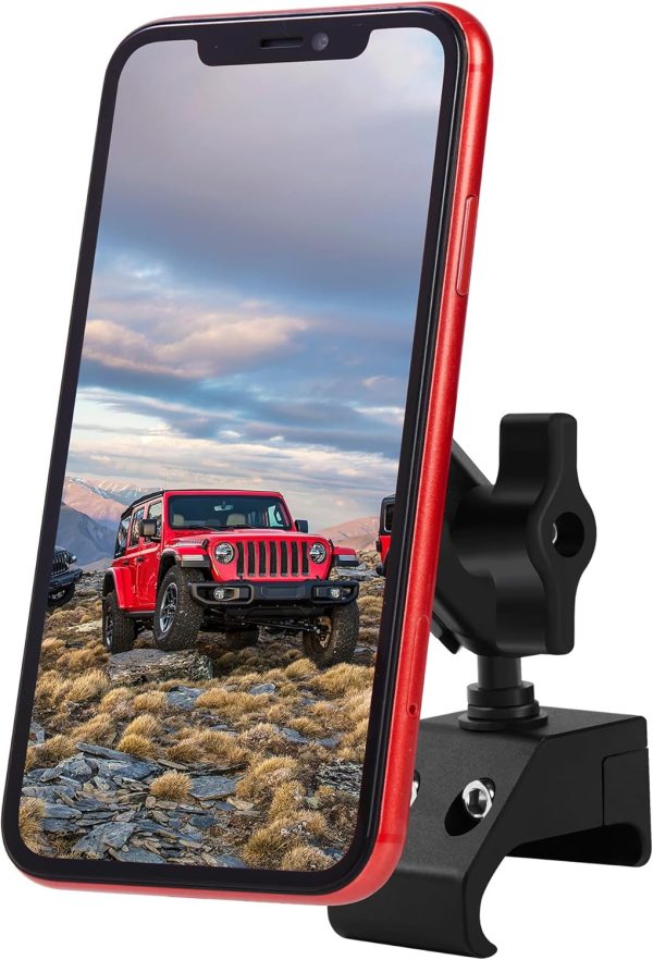 Dash Magnetic Phone Holder for Jeep Gladiator 2020-2023 & Wrangler JL/JLU 2018-2023 - Super Strong Magnet Mount, Universal Fit for All Smartphones, One-Handed Pick & Place, 360° Adjustable