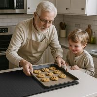 Stove Top Cover for Electric Stove - Food Grade Ceramic Stove top Cover, Silicone XXL Dish Drying Mat, Glass Cooktop Covers, Flat RV Range top Mats (Black,30x21) - Image 3