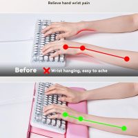 Computer Keyboard Wrist Rest Stand for Desktop, Keyboard Holder for Easy Typing with Wrist Pad for Office Desk, Home, School (Pink) - Image 3