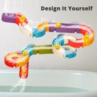 Duck Slide Bath Toys for Kids Ages 4-8, Wall Track Building Set 3+ Year Old, Fun DIY Kit Bathtub Time Birthday Gift for Toddler Boys & Girls (34 PCS) - Image 2