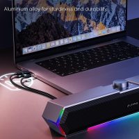 LENRUE G11 Computer Speakers for Desktop, Touch Lights PC Speakers with Surge Clear Sound, USB C/USB Powered for Computer Desktop PC Laptop Monitor - Image 6