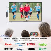 4K 1080P Wireless HDMI Display Adapter, WiFi Streaming Movies, Shows Receiver for i-Phone, i-Pad, Android, Tablet, Laptop, Window to HDTV/Monitor/Projector, Compatible Miracast, Air Play, DLNA - Image 3