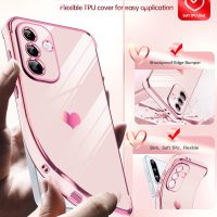 LeYi for Galaxy A36-5G Phone Case: for Samsung A36-5G Case Screen Protector [2 Pcs]+ Full Camera Lens Protection, Love Heart Plating Luxury Shockproof for A 36 5G Case, Pink - Image 3