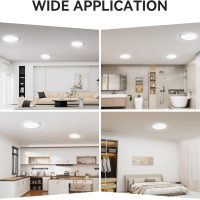 6PACK 3200lm LED Flush Mount Ceiling Light, Super Slim 12 inch LED Ceiling Light, 5000K Daylight LED Ceiling Light for Bedroom, Living Room, Dining Room, Garage and Office (White, Six Pack) - Image 7