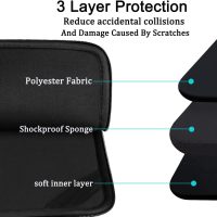 Laptop Case Sleeve 15.6 inch, Durable Shockproof Protective Computer Carrying Cover with Front Pocket, Briefcase Handbags Laptop Sleeve Bag for 15.6 inch HP, Dell, Acer, Asus, Notebook, Black - Image 4