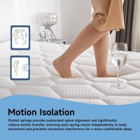 Full Mattresses,10 Inch Full Size Mattress in A Box, Memory Foam Hybrid Mattress with Individual Pocket Spring for Motion Isolation & Strong Edge Support, Stress & Pressure Relief, CertiPUR-US - Image 6