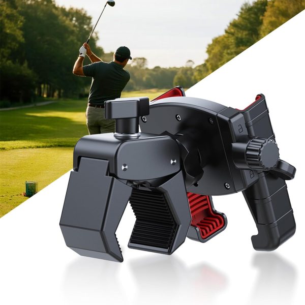 Golf Cart Phone Holder Universal, 360° Rotation Big Phones Friendly Golf Cart Phone Mount for Smart Phones, Golf Cart Accessories Compatible with EZGO Club Car Yamaha