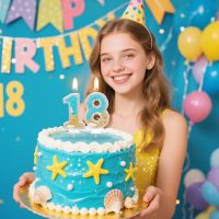 Birthday Number Candles, Beach Starfish Sequins Birthday Candles for Cake, Glitter Number 2 Candle Cake Topper Decoration for Boys Girls Party Supplies (Decor 2) - Image 5