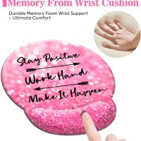 Long Mouse Pad XXL,Ergonomic Desk Mat Gaming Set,Keyboard Wrist Support Rest Mouse Pad Suitable for Office and Home (XXL Pink Set) - Image 3