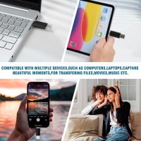 128GB Dual USB C Flash Drive USB 3.0 Flash Drive Type C + USB A Portable Type-C Flash Drive 2-in-1 USB-C Thumb Drive for Smartphone Tablet Computer Mac iPhone 15, Blue - Image 3