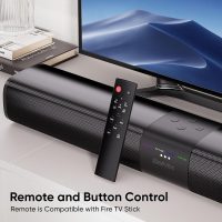 Saiyin Sound Bars for Smart TV with Subwoofer, Soundbar with Optical/ARC/AUX and Bluetooth 5.3 Inputs, Surround Sound System with 5.25 Inches Woofer,Treble and Bass Adjustable - Image 3