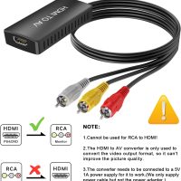 HDMI to RCA Converter, HDMI to AV Adapter for Old TV, RCA Composite Video Converter Supports PAL/NTSC for TV Stick, Roku, Android Box, DVD - Image 4