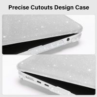 MOSISO Compatible with MacBook Air 13 inch Case 2025 2024 2023 2022 M4 A3240 M3 A3113 M2 A2681, Sparkly Glitter Hard Shell&Keyboard Cover&Screen Film&Pouch for MacBook Air 13.6 inch Case, Transparent - Image 4