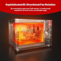CROSSON 68L Half-Size Convection Oven,4-Tier Commercial Toaster oven w/Front Glass Door,4 set of Trays&Wire Racks,60 Minutes Timer and Interior Light, 120V/1800W Countertop Conventional Oven - Image 4
