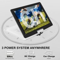 17.9" Portable DVD Player with 15.6’’ Large HD Screen, 6Hrs Play, DVD Player Portable with Dual Speaker, Last Memory, Support SYNC TV/USB/SD Card, Play All Discs Format Except Blu-ray, White - Image 5
